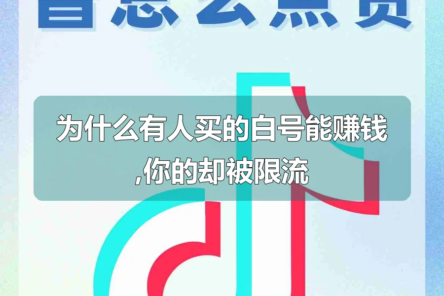 为什么有人买的白号能赚钱,你的却被限流